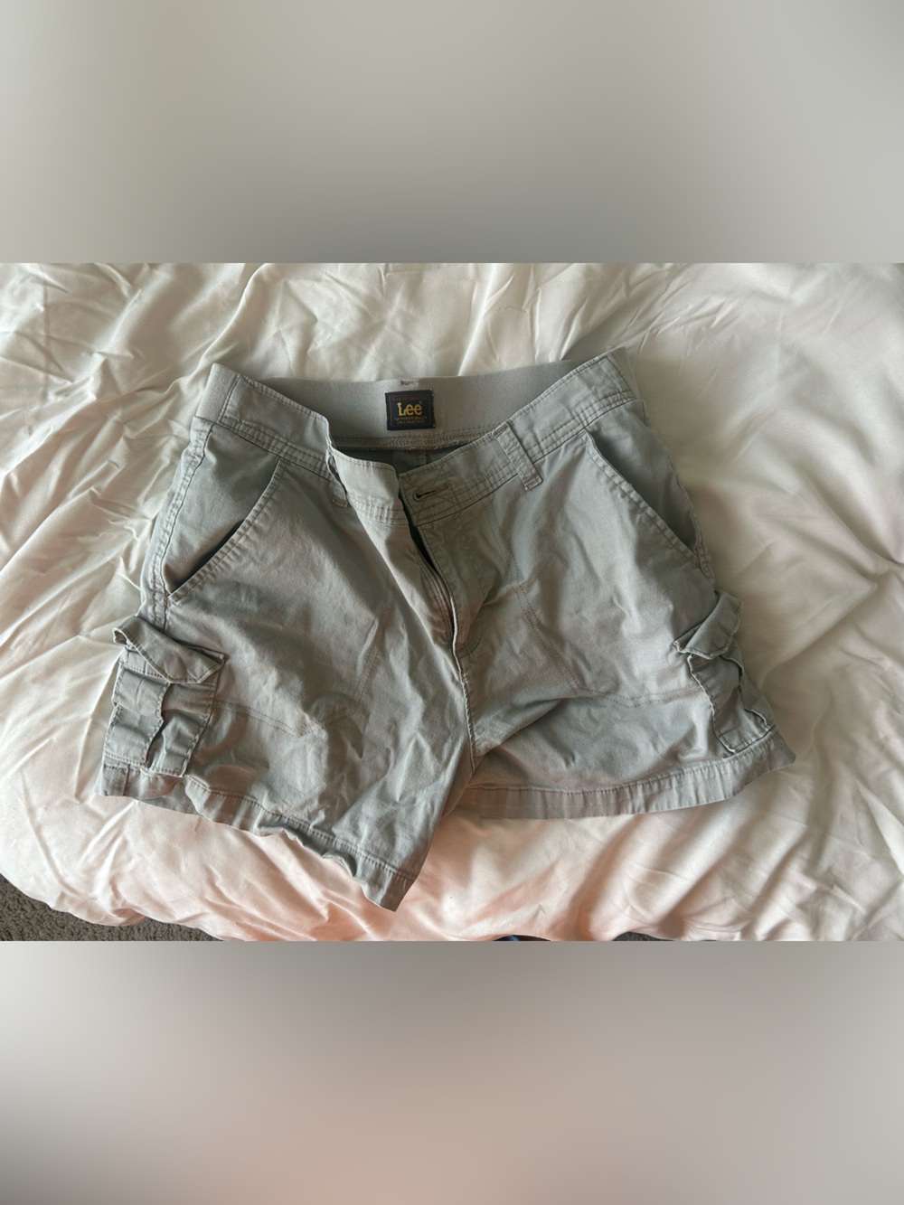 Lee Women's Light Gray Utility Shorts